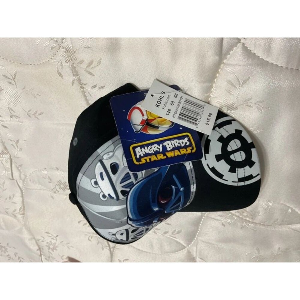 Angry Birds Star Wars Kids Baseball Cap - Black - Darth Vader Stormtrooper - NWT